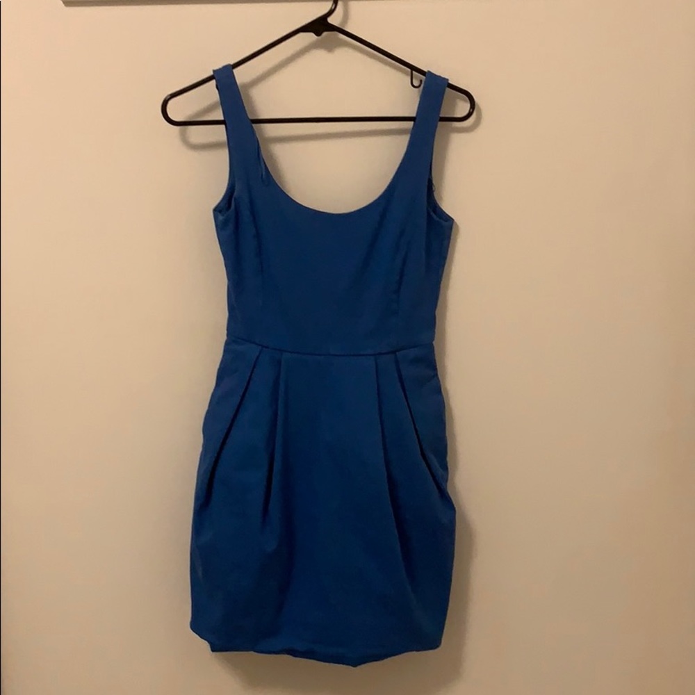 Zara TRF blue bubble dress w/ pockets